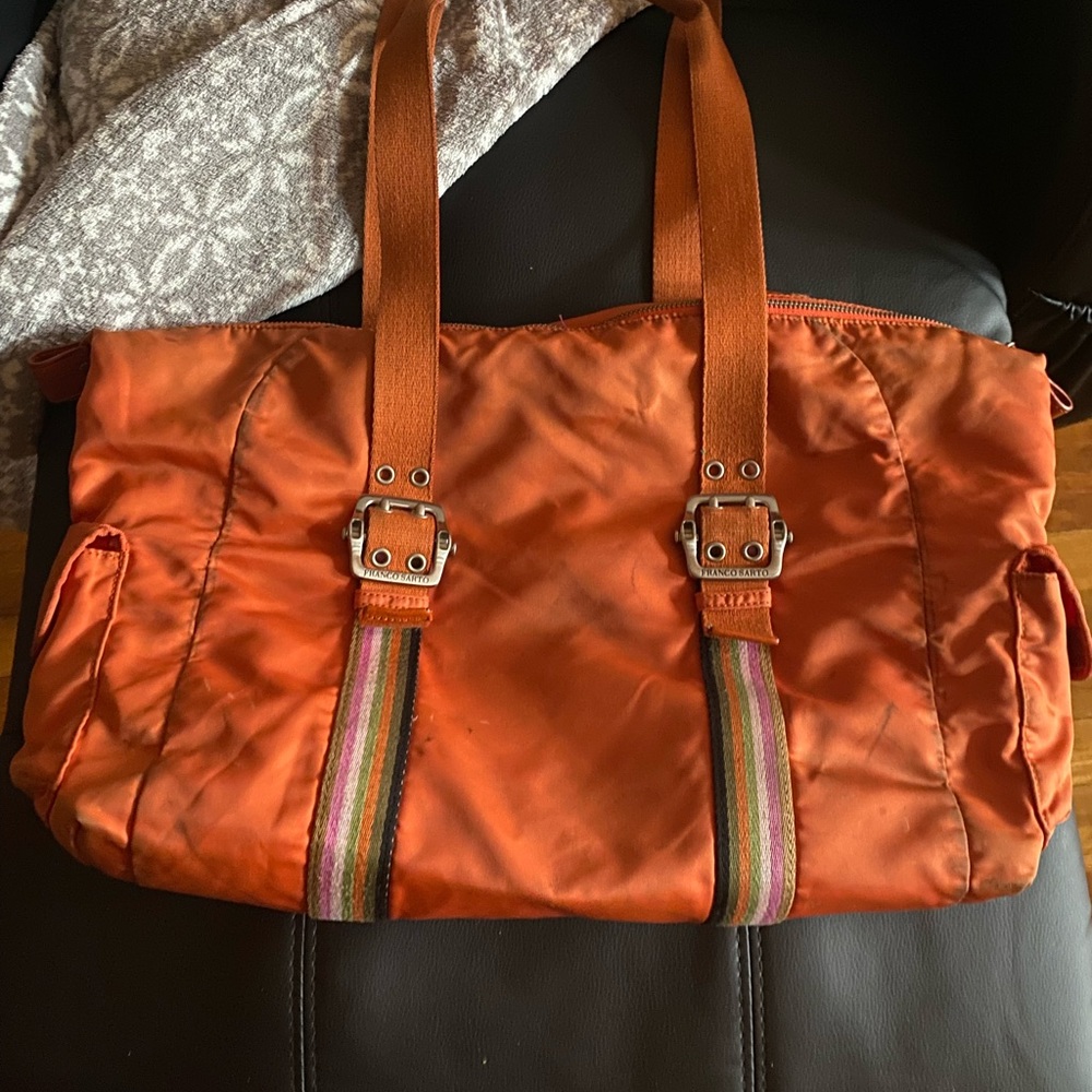 Orange Franco Sarto duffle bag
